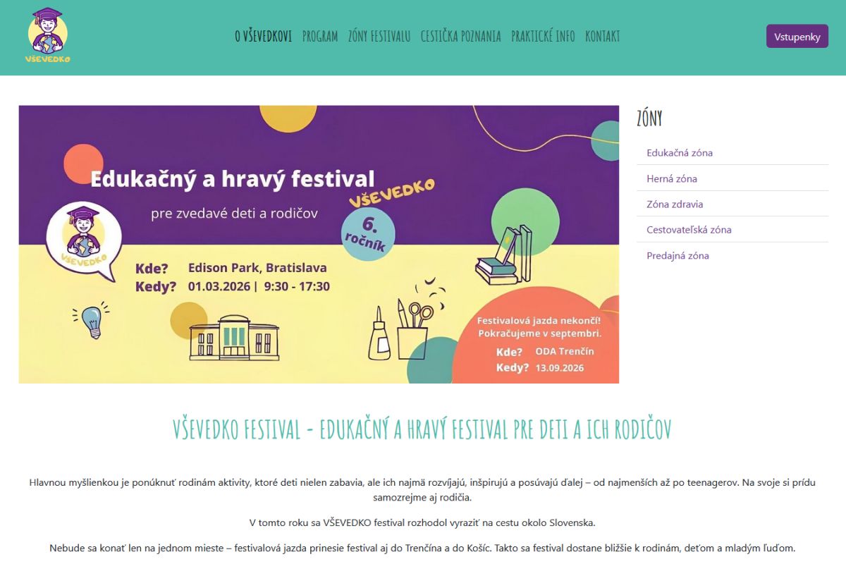 Moja najnovšia webstránka